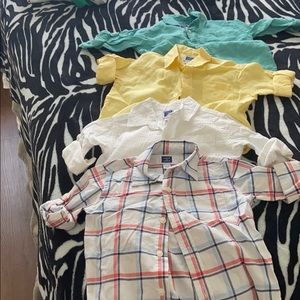 4 Janie and Jack button up shirts bundle
